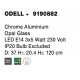 Chrome Aluminium Opal Glass LED E14 3x5 Watt 230 Volt IP20 Bulb Excluded D: 37 H1: 20.4 H2: 120 cm Adjustable Height 