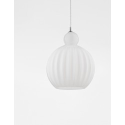 Chrome Aluminium Opal Glass LED E27 1x12 Watt 230 Volt IP20 Bulb Excluded D: 28 H1: 35.9 H2: 120 cm Adjustable Height 