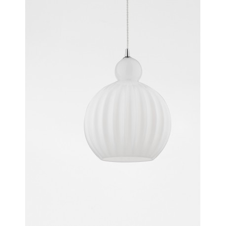 Chrome Aluminium Opal Glass LED E27 1x12 Watt 230 Volt IP20 Bulb Excluded D: 28 H1: 35.9 H2: 120 cm Adjustable Height 