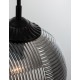 Smoky Gray Glass Matt Black Metal LED E27 1x12 Watt 230 Volt IP20 Bulb Excluded D: 25 H: 120 cm Adjustable height 