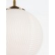 Opal Glass Brass Metal LED E27 1x12 Watt 230 Volt IP20 Bulb Excluded D: 25 H: 120 cm Adjustable height 