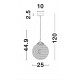 Opal Glass Brass Metal LED E27 1x12 Watt 230 Volt IP20 Bulb Excluded D: 25 H: 120 cm Adjustable height 