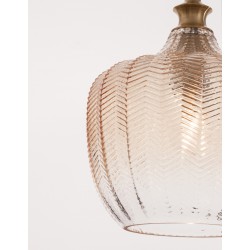 Brass Metal Champagne Glass LED E27 1x12 Watt 230 Volt IP20 Bulb Excluded D: 24 H1: 32 H2: 120 cm Adjustable height 
