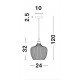 Brass Metal Champagne Glass LED E27 1x12 Watt 230 Volt IP20 Bulb Excluded D: 24 H1: 32 H2: 120 cm Adjustable height 