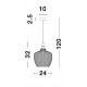 Matt Black Metal Smoky Gray Glass LED E27 1x12 Watt 230 Volt IP20 Bulb Excluded D: 24 H1: 32 H2: 120 cm Adjustable height 