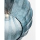 Matt Black Metal Dark Blue Glass LED E27 1x12 Watt 230 Volt IP20 Bulb Excluded D: 24 H1: 32 H2: 120 cm Adjustable height 