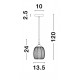 Clear Glass & Satin Gold Metal LED E27 1x12 Watt 230 Volt IP20 Bulb Excluded D: 13.5 H1: 24 H2: 120 cm Adjustable Height 