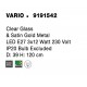 Clear Glass & Satin Gold Metal LED E27 3x12 Watt 230 Volt IP20 Bulb Excluded D: 39 H: 120 cm Adjustable Height 