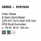 Clear Glass & Satin Gold Metal LED E27 3x12 Watt 230 Volt IP20 Bulb Excluded L: 76 W: 18 H: 120 cm Adjustable Height 