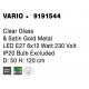 Clear Glass & Satin Gold Metal LED E27 6x12 Watt 230 Volt IP20 Bulb Excluded D: 50 H: 120 cm Adjustable Height 
