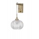 Clear Glass & Satin Gold Metal LED E27 1x12 Watt 230 Volt IP20 Bulb Excluded L: 19 W: 13.5 H: 40 cm 