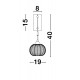 Clear Glass & Satin Gold Metal LED E27 1x12 Watt 230 Volt IP20 Bulb Excluded L: 19 W: 13.5 H: 40 cm 