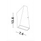Sandy Black Aluminium Clear Glass LED 7 Watt 397Lm 3000K IP54 200-240 Volt IP54 Light up & Down L: 7.4 W: 7.4 H: 13.6 cm 