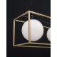 Brass & Black Metal White Opal Glass LED E14 3x12 Watt 230 Volt IP20 Bulb Excluded L: 70 W: 18 H: 120 cm Adjustable height 