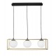 Brass & Black Metal White Opal Glass LED E14 3x12 Watt 230 Volt IP20 Bulb Excluded L: 70 W: 18 H: 120 cm Adjustable height 
