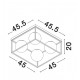 Brass & Black Metal White Opal Glass LED E14 4x12 Watt 230 Volt IP20 Bulb Excluded L: 45 W: 45 H: 20 cm 