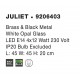 Brass & Black Metal White Opal Glass LED E14 4x12 Watt 230 Volt IP20 Bulb Excluded L: 45 W: 45 H: 20 cm 
