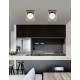 Brass & Black Metal White Opal Glass LED E14 1x5 Watt 230 Volt IP20 Bulb Excluded L: 18.5 W: 18.5 H: 20 cm 