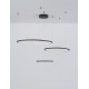 Triac Dimmable Sandy Black Aluminium & Acrylic LED 80 Watt 230 Volt 5600Lm 3000K IP20 D: 130 H: 150 cm Adjustable Height 