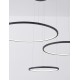 Triac Dimmable Sandy Black Aluminium & Acrylic LED 80 Watt 230 Volt 5600Lm 3000K IP20 D: 130 H: 150 cm Adjustable Height 