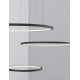 Triac Dimmable Sandy Black Aluminium & Acrylic LED 80 Watt 230 Volt 5600Lm 3000K IP20 D: 130 H: 150 cm Adjustable Height 