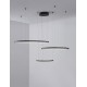Triac Dimmable Sandy Black Aluminium & Acrylic LED 80 Watt 230 Volt 5600Lm 3000K IP20 D: 130 H: 150 cm Adjustable Height 