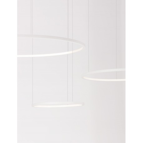 Triac Dimmable Sandy White Aluminium & Acrylic LED 80 Watt 230 Volt 5600Lm 3000K IP20 D: 130 H: 150 cm Adjustable Height 