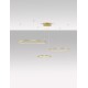 Triac Dimmable Gold Aluminium & Acrylic LED 80 Watt 230 Volt 5600Lm 3000K IP20 D: 130 H: 150 cm Adjustable Height 