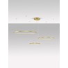 Triac Dimmable Gold Aluminium & Acrylic LED 80 Watt 230 Volt 5600Lm 3000K IP20 D: 130 H: 150 cm Adjustable Height