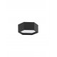 Sandy Black Aluminium & Acrylic LED 10 Watt 230 Volt 600Lm 3000K IP20 D: 25 H: 10 cm 