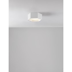 Sandy White Aluminium & Acrylic LED 10 Watt 230 Volt 600Lm 3000K IP20 D: 25 H: 10 cm 