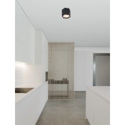 Sandy Black Aluminium & Acrylic LED 10 Watt 230 Volt 600Lm 3000K IP20 D: 25 H: 20 cm 