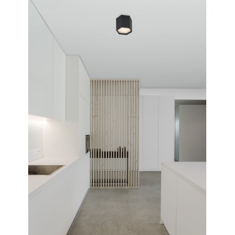 Sandy Black Aluminium & Acrylic LED 10 Watt 230 Volt 600Lm 3000K IP20 D: 25 H: 20 cm 