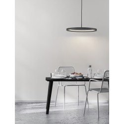 Triac Dimmable Sandy Black Aluminium & Acrylic LED 30 Watt 230 Volt 2221Lm 3000K IP20 D: 40 H: 180 cm Adjustable Height 