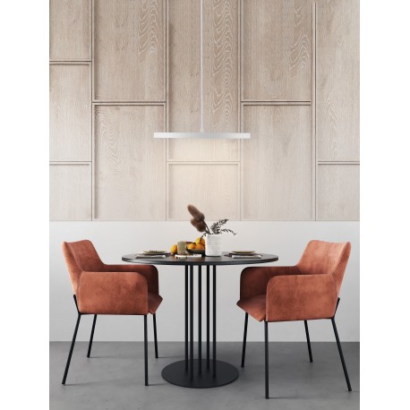 Triac Dimmable Sandy White Aluminium & Acrylic LED 30 Watt 230 Volt 2221Lm 3000K IP20 D: 40 H: 180 cm Adjustable Height 