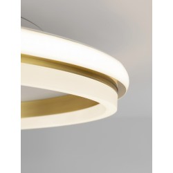 Gold Aluminium & Acrylic LED 38 Watt 230 Volt 3761Lm 3000K IP20 D: 45 H: 6 cm 