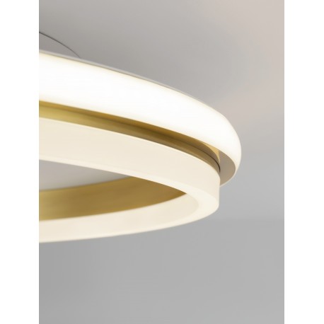Gold Aluminium & Acrylic LED 38 Watt 230 Volt 3761Lm 3000K IP20 D: 45 H: 6 cm 