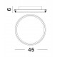 Gold Aluminium & Acrylic LED 38 Watt 230 Volt 3761Lm 3000K IP20 D: 45 H: 6 cm 