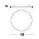 Sandy White Aluminium & Acrylic LED 38 Watt 230 Volt 3761Lm 3000K IP20 D: 45 H: 6 cm 