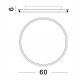Sandy White Aluminium & Acrylic LED 52 Watt 230 Volt 6339Lm 3000K IP20 D: 60 H: 6 cm 