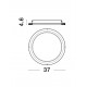 Sandy White Aluminium & Acrylic LED 30 Watt 230 Volt 2223Lm 3000K IP20 D: 37 H: 4.6 cm 