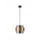 Smoky Glass Brass Gold Metal LED E27 1x12 Watt 230 Volt IP20 Bulb Excluded D: 18 H1: 16 H2: 220 cm Adjustable height 