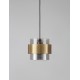 Smoky Glass Brass Gold Metal LED E27 1x12 Watt 230 Volt IP20 Bulb Excluded D: 18 H1: 16 H2: 220 cm Adjustable height 