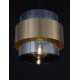 Smoky Glass Brass Gold Metal LED E27 1x12 Watt 230 Volt IP20 Bulb Excluded D: 18 H1: 16 H2: 220 cm Adjustable height 