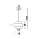 Smoky Glass Brass Gold Metal LED E27 1x12 Watt 230 Volt IP20 Bulb Excluded D: 18 H1: 16 H2: 220 cm Adjustable height 