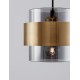 Smoky Glass Brass Gold Metal LED E27 3x12 Watt 230 Volt IP20 Bulb Excluded D: 45 H: 170 cm Adjustable height 
