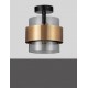 Smoky Glass Brass Gold Metal LED E27 1x12 Watt 230 Volt IP20 Bulb Excluded D: 18 H: 21.5 cm 