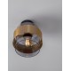 Smoky Glass Brass Gold Metal LED E27 1x12 Watt 230 Volt IP20 Bulb Excluded D: 18 H: 21.5 cm 