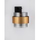 Smoky Glass Brass Gold Metal LED E27 1x12 Watt 230 Volt IP20 Bulb Excluded D: 18 W: 23.5 H: 21.5 cm 