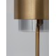 Smoky Glass Brass Gold Metal LED E27 1x12 Watt 230 Volt IP20 Bulb Excluded Cable Length: 165 cm D: 18 H: 47 cm 